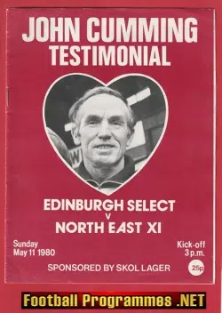 John Cumming Testimonial Benefit Match Edinburgh 1980