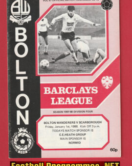 Bolton Wanderers v Scarborough 1988 – Last Season SFC