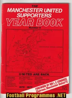 Manchester United Supporters Yearbook 1976 - 1977 - Man Utd