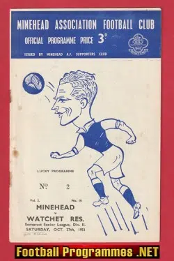 Minehead v Watchet 1951 - Resrerves Match