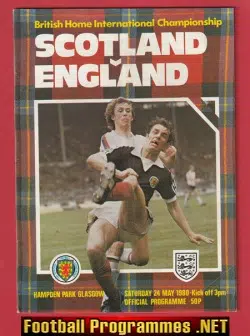 Scotland v England 1980 - Hampden Park Glasgow