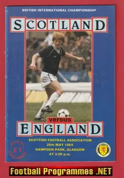 Scotland v England 1984 - Hampden Park Glasgow
