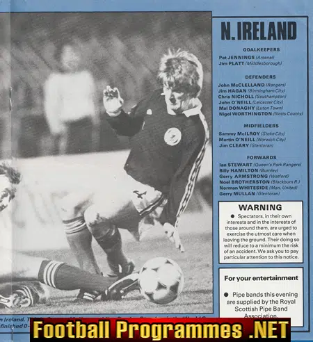 Scotland v Northern Ireland 1983 - Hampden Park Glasgow