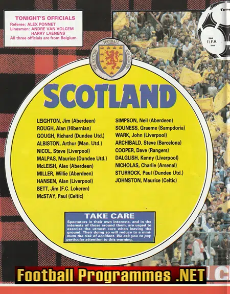 Scotland v Wales 1985 - Hampden Park Glasgow