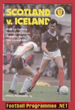 Scotland v Iceland 1984 - Hampden Park