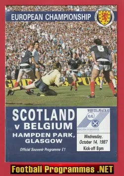 Scotland v Belgium 1987 - Hampden Park