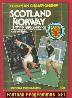 Scotland v Norway 1978 - Hampden Park