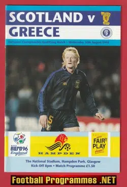 Scotland v Greece 1995 - Hampden Park