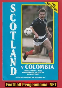Scotland v Columbia 1988 - Glasgow Rous Cup