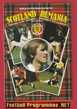 Scotland v Romania 1986 - Hampden Park