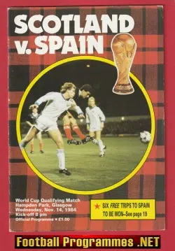 Scotland v Spain 1984 - Hampden Park