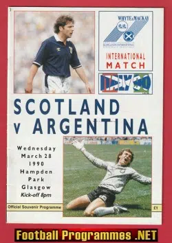 Scotland v Argentina 1990 - Hampden Park