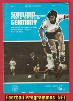 Scotland v Germany 1973 - Hampden Park