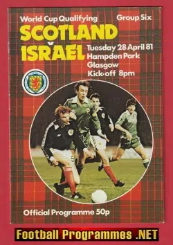 Scotland v Israel 1981 - Hampden Park
