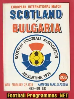Scotland v Bulgaria 1978 - Hampden Park