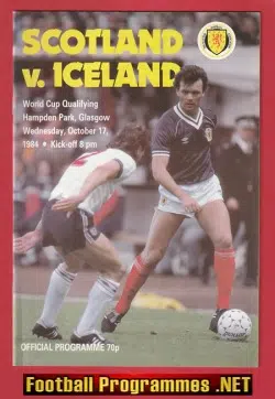 Scotland v Iceland 1984 - World Cup Hampden Park