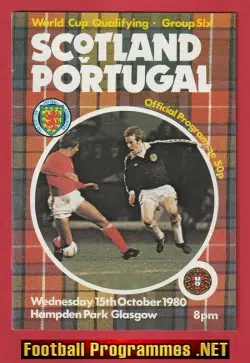 Scotland v Portugal 1980 - Hampden Park Glasgow