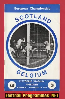 Scotland v Belgium 1971 - Aberdeen