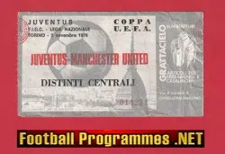 Juventus v Manchester United 1976 - Football Ticket Juve