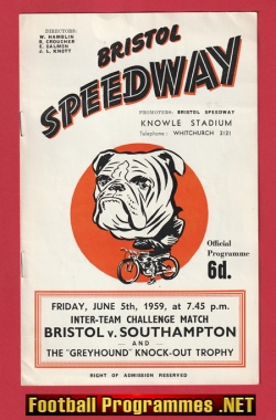 Bristol Speedway v Southampton 1959