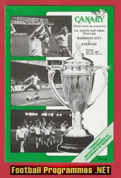 Norwich City v Everton 1983 - FA Youth Cup Final