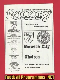 Norwich City v Chelsea 1982 - Football Combination Match