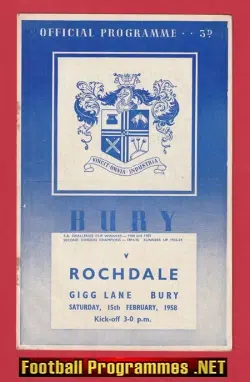 Bury v Rochdale 1958 - 1950s
