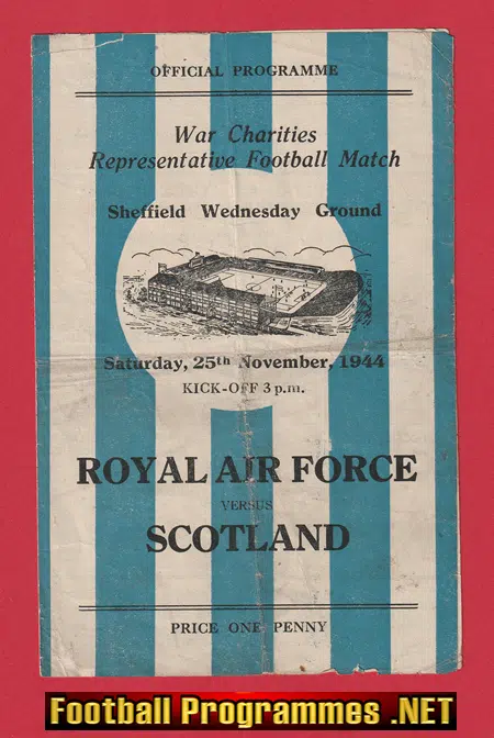 Royal Air Force v Scotland 1944 – RAF War Time + Matt Busby