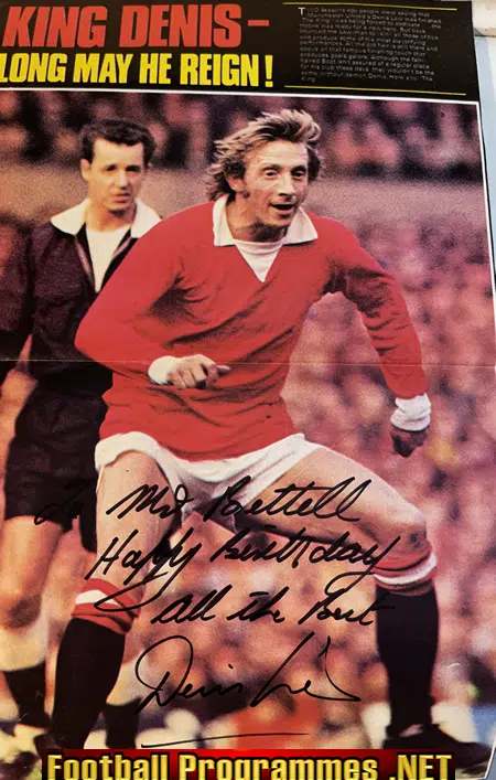 Manchester United Denis Law - Autograph Signed Picture Poster