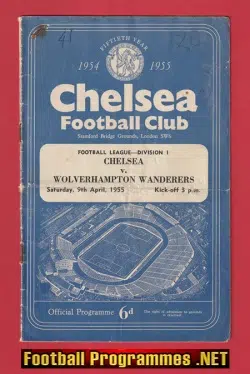 Chelsea v Wolves 1955 – Chelsea Champions Season 54/55