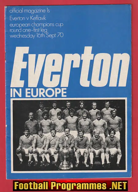 Everton v Keflavik 1970 – European Cup – Iceland Team