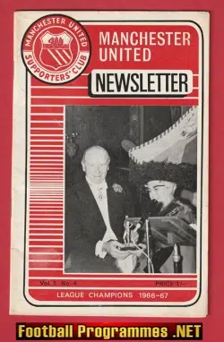 Manchester United Supporters Newsletter 1966 - 1967 - V1 4