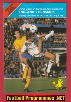 England v Denmark 1983 – U21 European Championship at Norwich