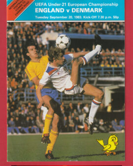 England v Denmark 1983 – U21 European Championship at Norwich