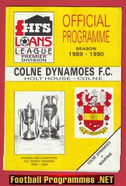 Colne Dynamoes v Marine 1989 – Last Season Colne