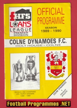 Colne Dynamoes v Frickley Athletic 1989 – Last Season Colne