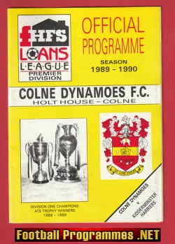Colne Dynamoes v Kidderminster Harriers 1990 – Last Season Colne