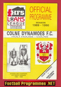 Colne Dynamoes v Northwich Victoria 1990 – Last Season Colne