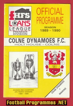 Colne Dynamoes v Marine 1990 – Semi Final Last Season Colne