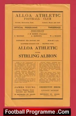 Ayr United v Alloa Athletic 1963 – Scotland