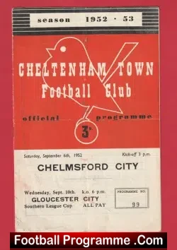 Cheltenham Town v Chelmsford City 1952 – 1950s