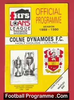 Colne Dynamoes v Whitley Bay 1989 – Last Season Colne