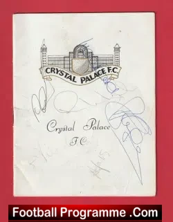 Crystal Palace v Birmingham City 1966 - Multi Autographed SIGNED - football programme