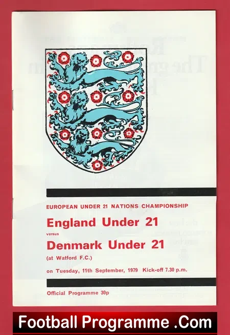 England v Denmark 1979 - Under 21 at Coventry City FC - U21