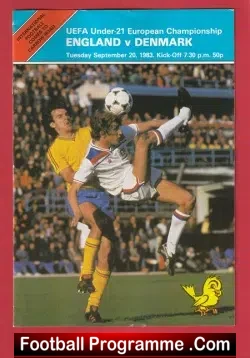 England v Denmark 1983 – U21 European Championship at Norwich