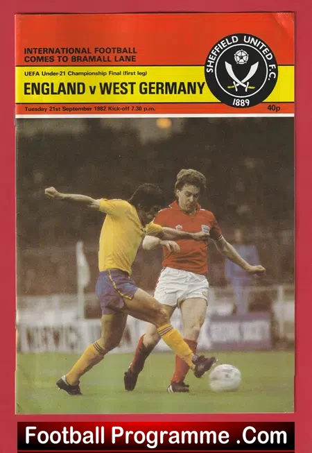 England v Germany 1982 – Under 21 at Sheffield United FC