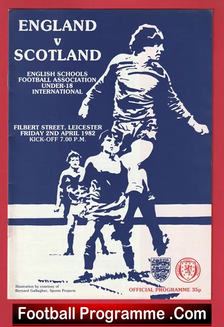 England v Scotland 1982 – Schoolboys U18 at Leicester City