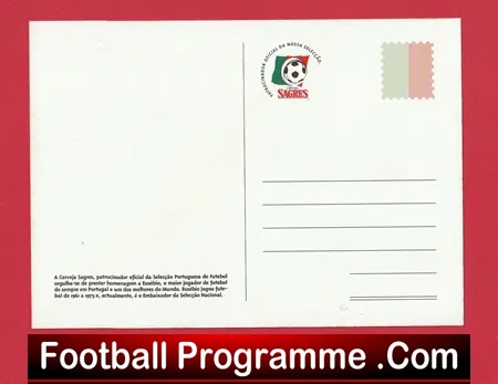 Eusebio Autograph - Eusébio SIGNED Postcard Portugal 1996