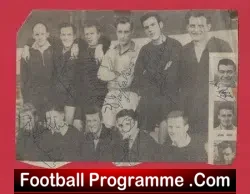 Fulham Football Club Multi Autographed SIGNED 50s - football programme