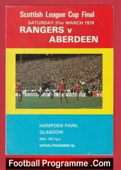 Glasgow Rangers v Aberdeen 1979 – Ferguson 1st Cup Final